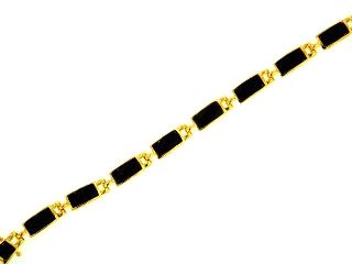 18KY Black Coral Bracelet