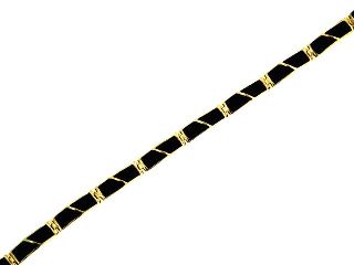 14KY Black Coral Bracelet