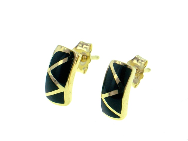 Ladies Jewelry 14KY Black Coral Earrings 14KY Black Coral Earrings