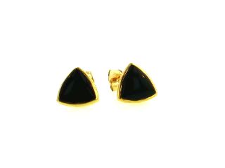 Ladies Jewelry 18KY Black Coral Earrings 18KY Black Coral Earrings