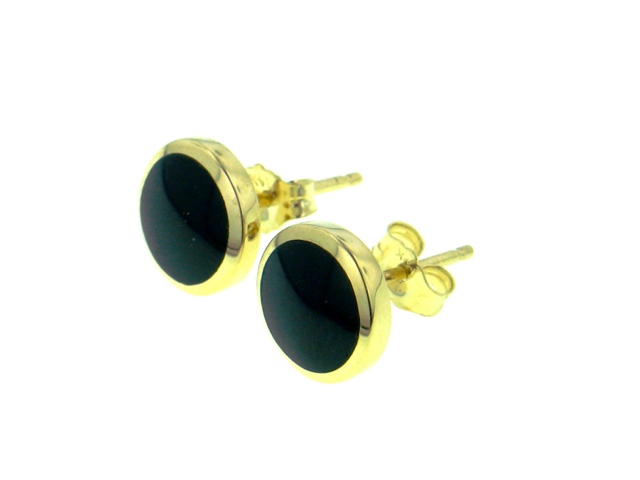 14KY Black Coral Earrings
