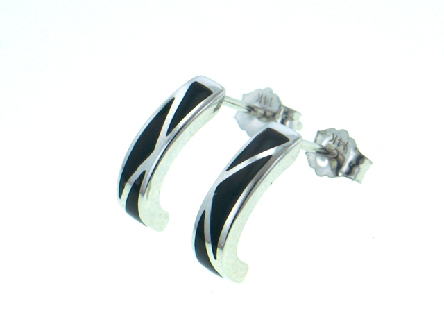 Ladies Jewelry 14KY Black Coral Earrings 14KY Black Coral Earrings