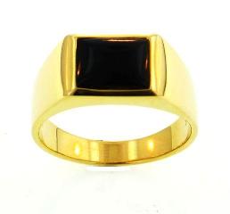 18KY Black Coral Ring
